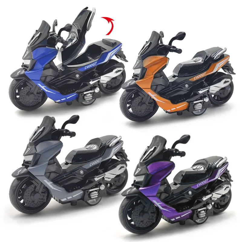 

Children's Simulation Toy Alloy Pull-back Motorcycle Racing Model Drop-resistant Kindergarten Clip Doll Machine Gift