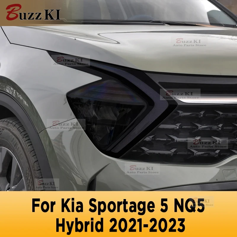 

Для Kia Sportage 5 NQ5 Hybrid 2021-2023, аксессуары, защита фар автомобиля, оттенок, защитная пленка от царапин, наклейки из ТПУ