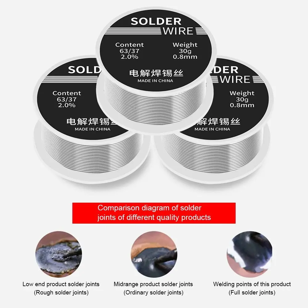 

30g 0.8mm Accessories Low-melting FLUX 2.0% Soldering Wire Roll Lighter Solder Wire Rosin Corel Solder Welding Wire