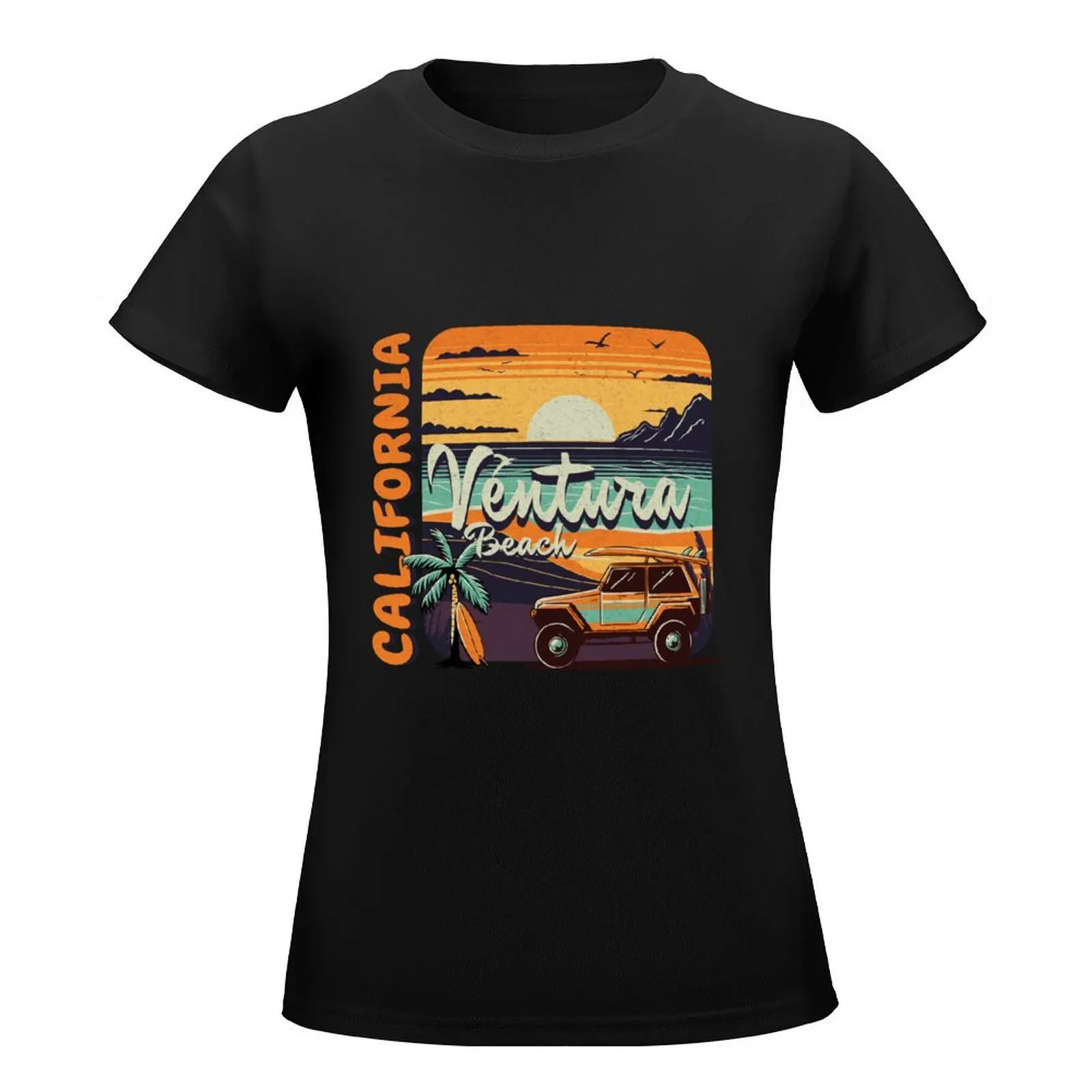 Ventura Beach Ventura California Vintage Style T-Shirt new edition Blouse lady clothes summer tops cute t-shirts for Women