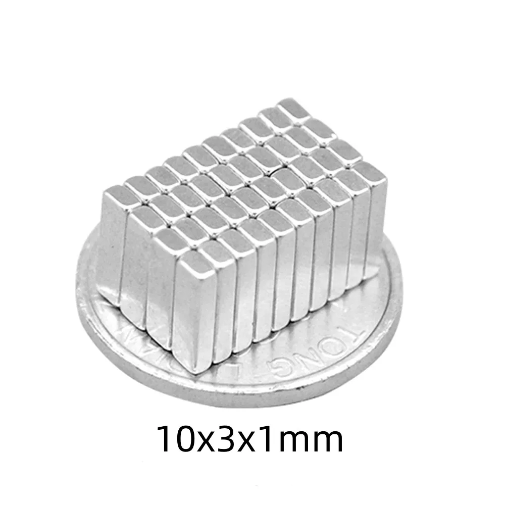 20PCS 10x3x1 Small Block Magnets N35 10*3*1 Neodymium Magnet 10*3*1mm Permanent NdFeB magnet Strong Powerful Magnetic 10x3x1mm