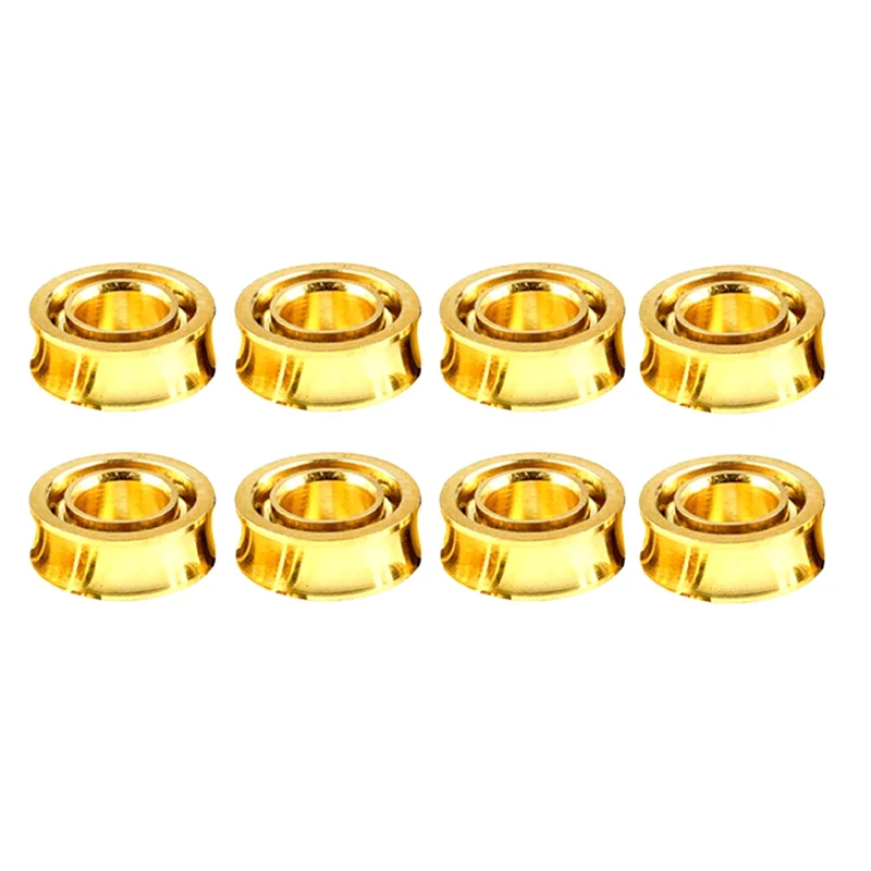 

8 Pcs Steel Gold-Plated R188 KK Bearing Speed Responsive Bearings R188 U Groove for Yoyos Models