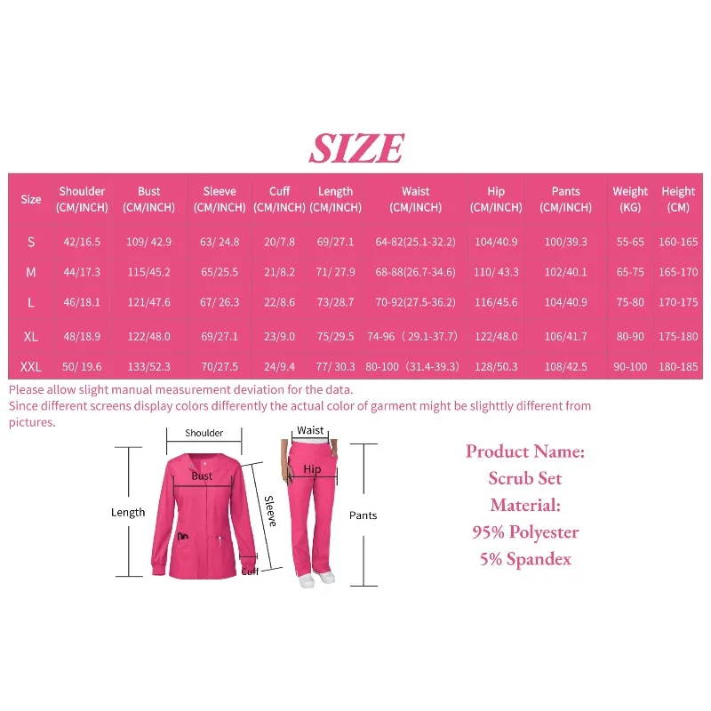 ملابس عمل لطبيب الأسنان في المستشفى، ملابس غسيل يدوية بأكمام طويلة، ملابس نسائية للخريف والشتاء، فرشاة ملابس يدوية #6