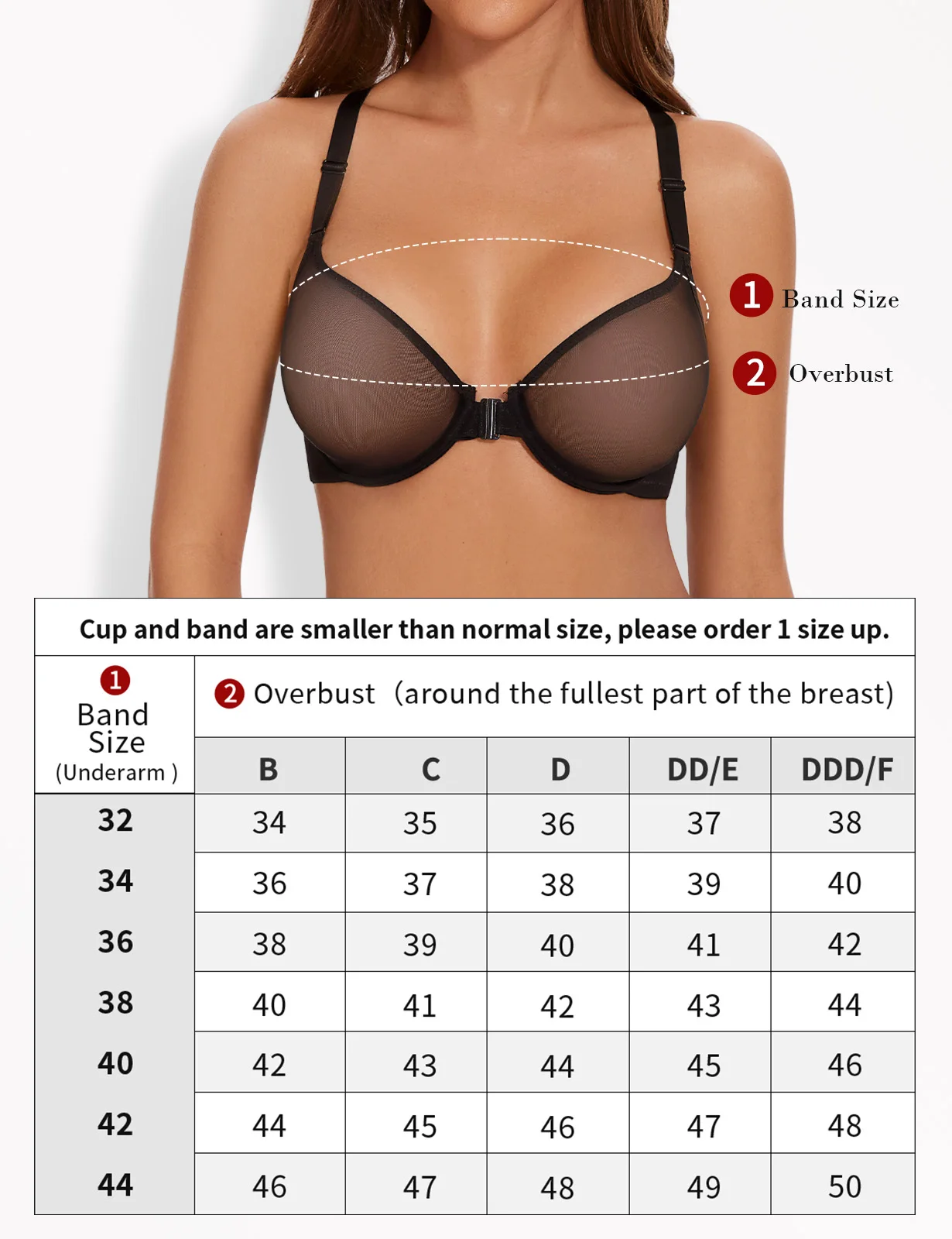 New Front Close Ultra Thin Women Bra Lace Racerback Adjusted Underwire Underwear Mesh Hollow Transparent Bras B C D E F Cups