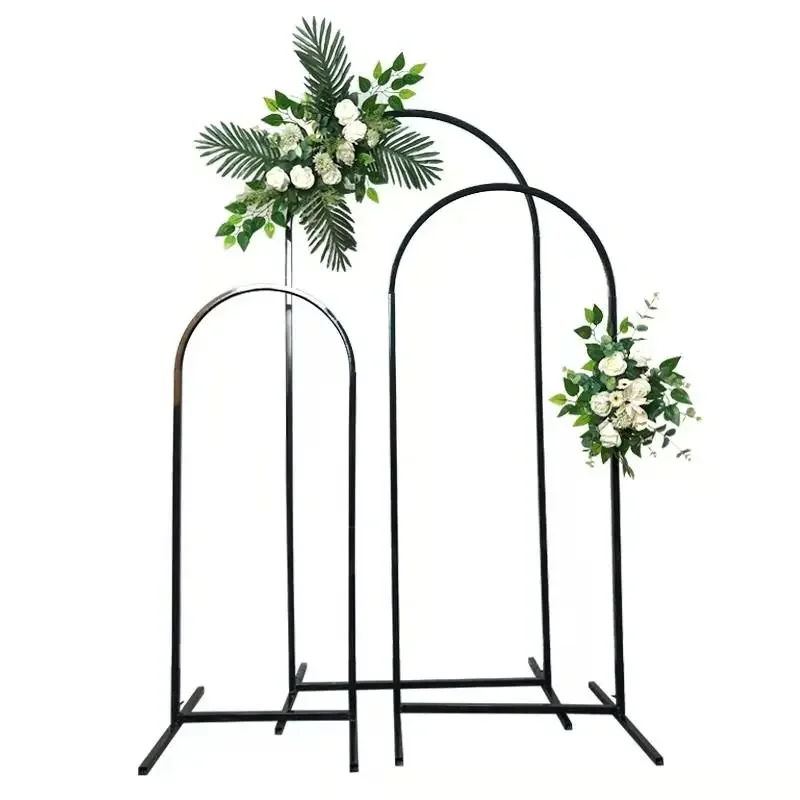 3pcs/set Advertising stand Billboard Frame Wedding Backdrop Arch Stage Background Birthday Party Welcome Decor Iron Flower Shelf