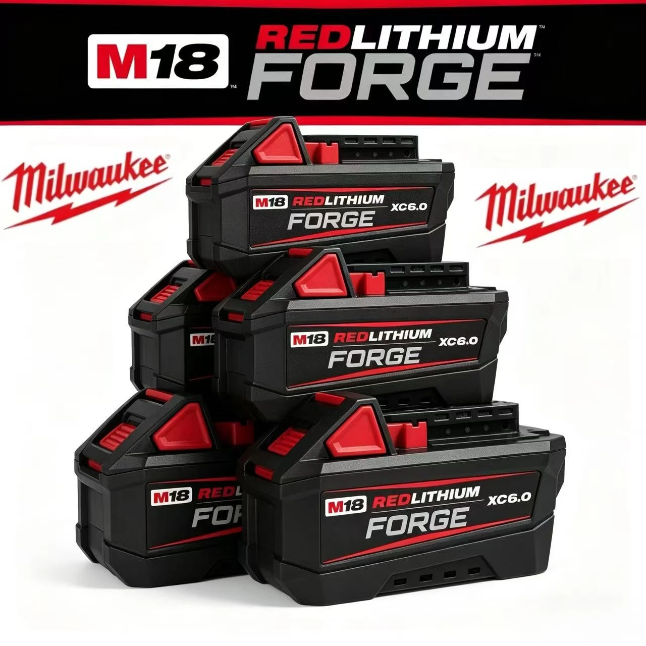 

Milwaukee M18 18V Battery With Charger Anti Overheat And Overload Protection For Safe Continuous Working All Day Long