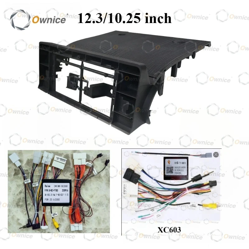 

Ownice 12.3" 10.25" Car Frame Fascia Adapter Canbus Decoder Android Dash Panel for Toyota Land Cruiser Prado 300 LC300 2202 2023