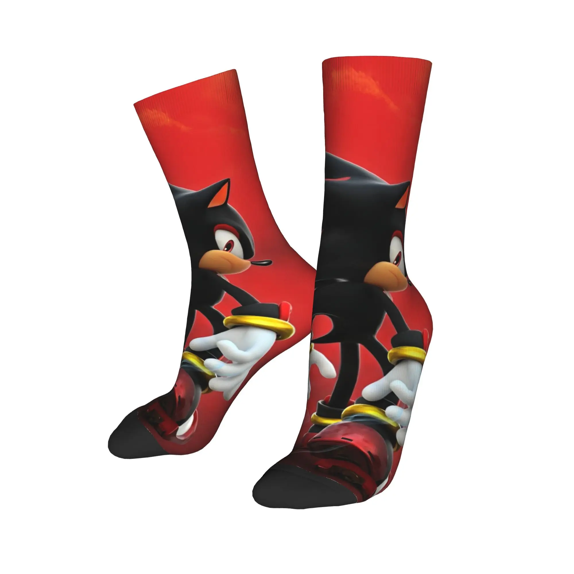 Shadow The Hedgehogs Socks Men Women Novelty Cartoon Socks Spring Summer Autumn Winter Middle Tube Socks