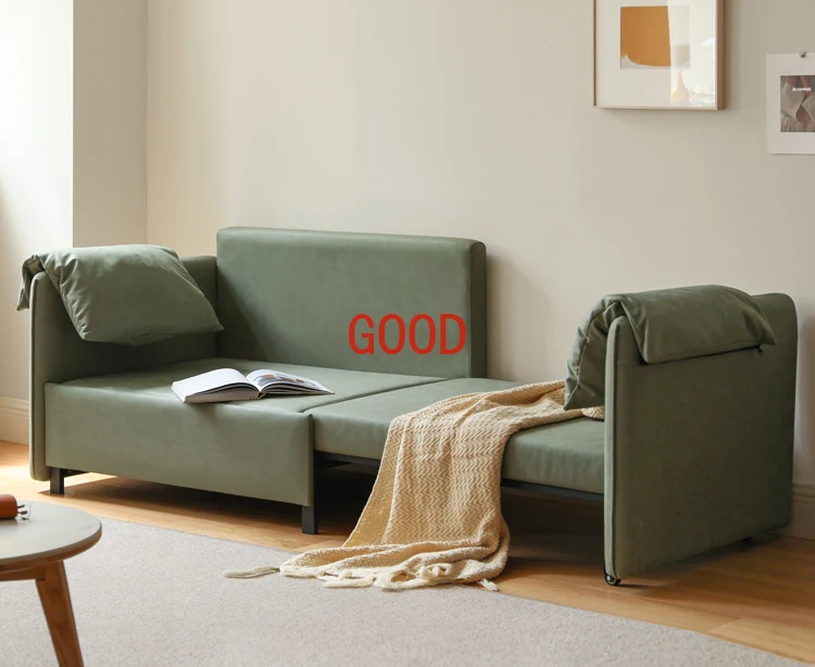 Piccolo appartamento divano letto semplice pieghevole doppio uso divano in ecopelle soggiorno letto telescopico multifunzionale