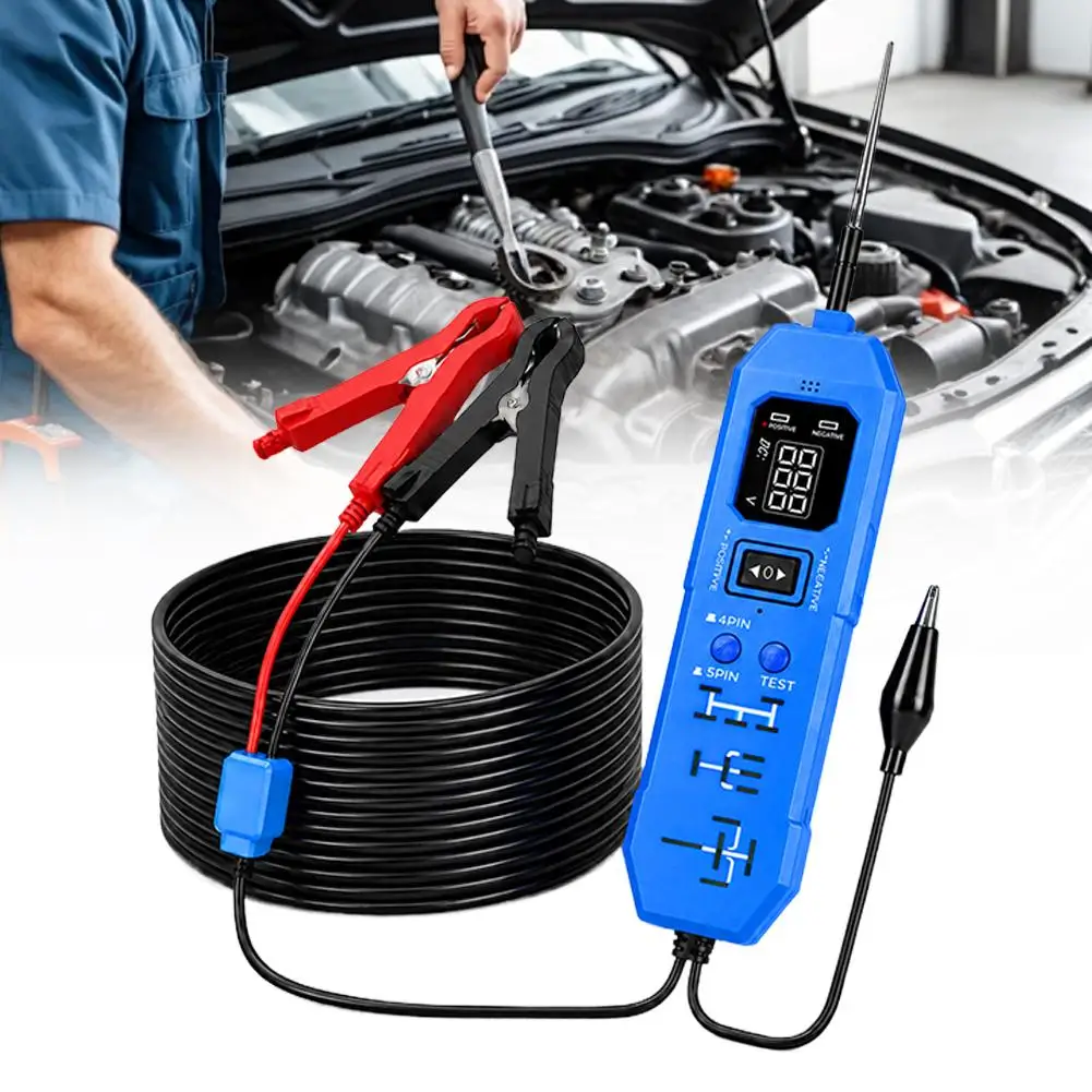 12V 24V Auto Relay Tester 4Pin 5Pin Standard Relay Quick Fault Diagnosis Car Circuit Relay Testing Equipment for Car Maintenance