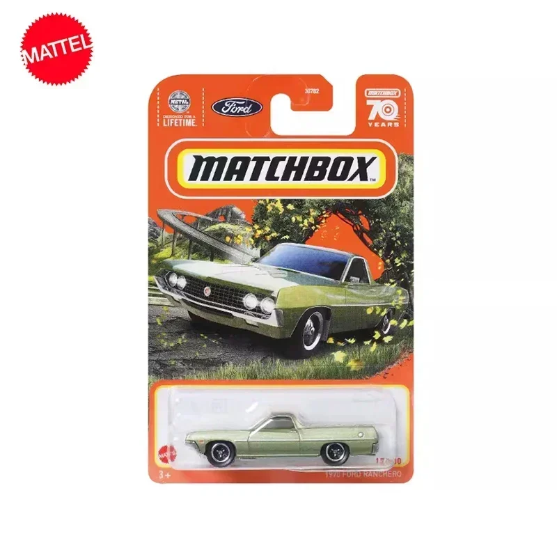 Original Mattel Matchbox Car 1/64 Metal Diecast 1970 Ford Ranchero Pick Up Vehicle Model Toys for Boys Collection Birthday Gift