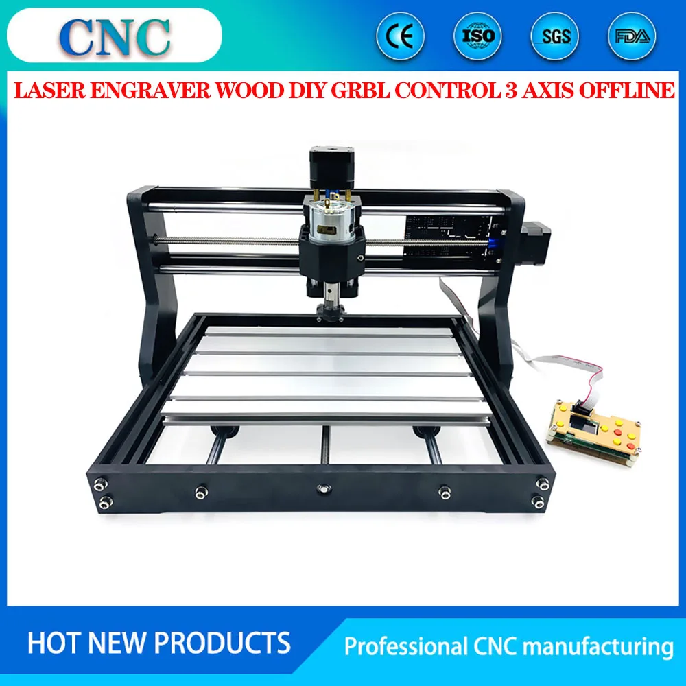 Enrutador CNC 3018 Pro, grabador láser de madera DIY, Control GRBL de 3 ejes sin conexión, fresadora Pcb, enrutador de madera, artesano en Metal