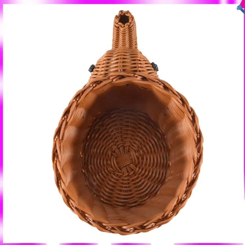 

N96R Handmade Bamboo Elephant Wicker Picnic Basket Food Bread Camping Picnic Basket Bamboo Fruit Storage Basket