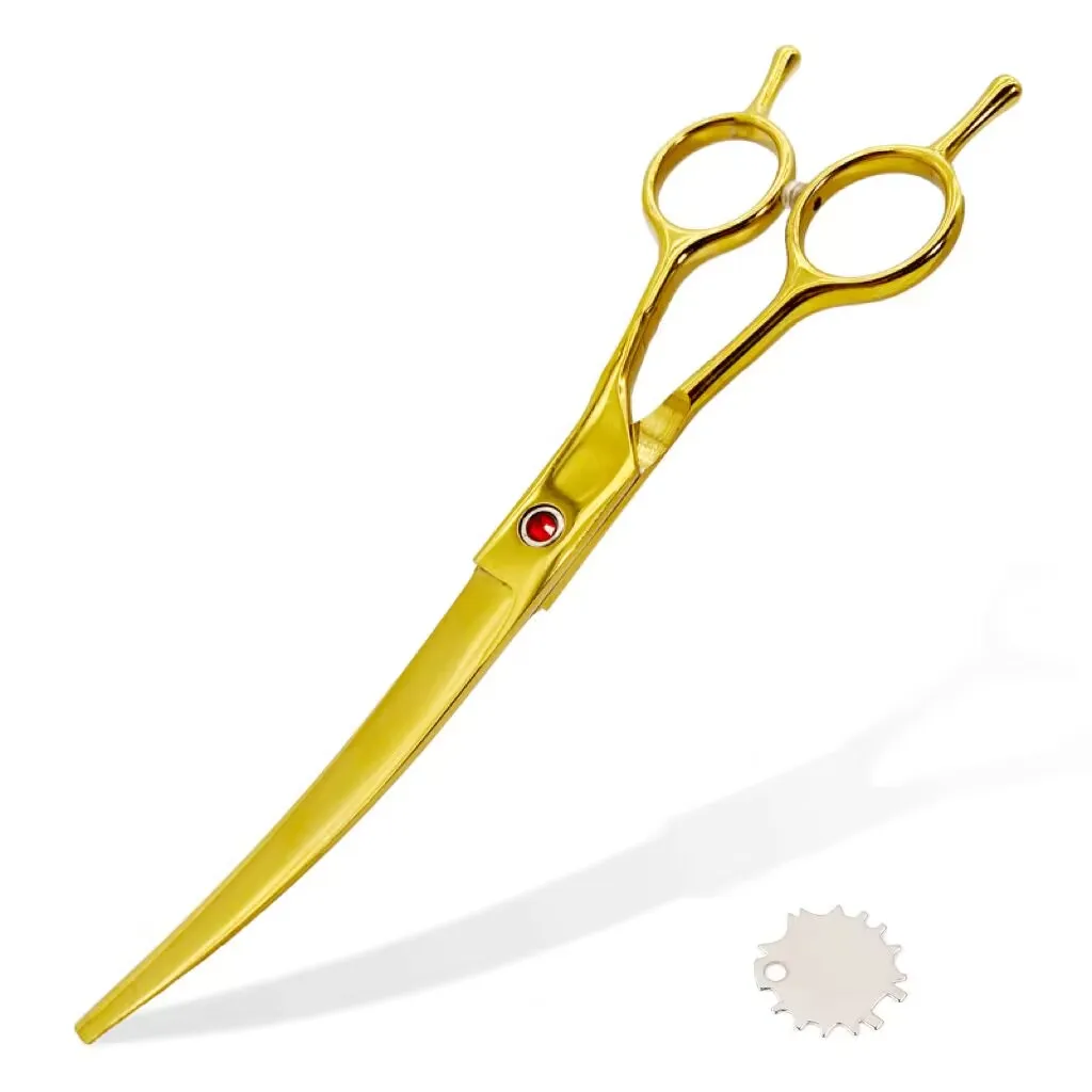 Pet Grooming Scissors   7inch Right and Left Hand Curved Scissors For Dog Grooming