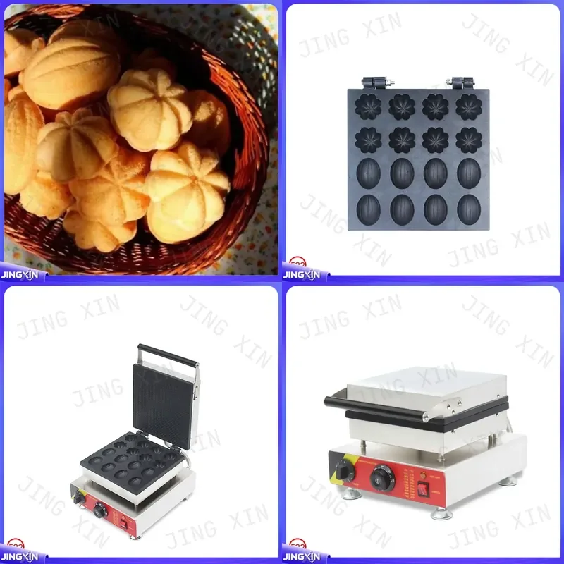 Custom for Mini Sponge Cake Maker Commercial Kuih Bahulu Waffle Iron Machine Electric Non Stick Baking Mold Kitchen Tool