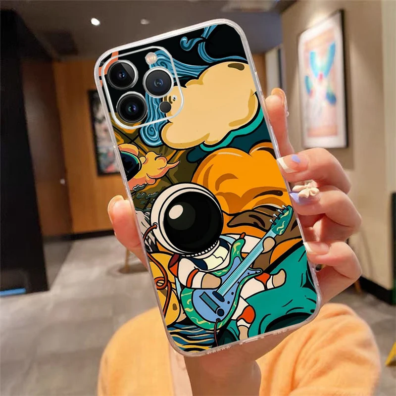 

Phone Case For iphone 17ProMax Air 16 15 14 13 Pro Max 15 16 Pro 15Plus Cute Astronaut