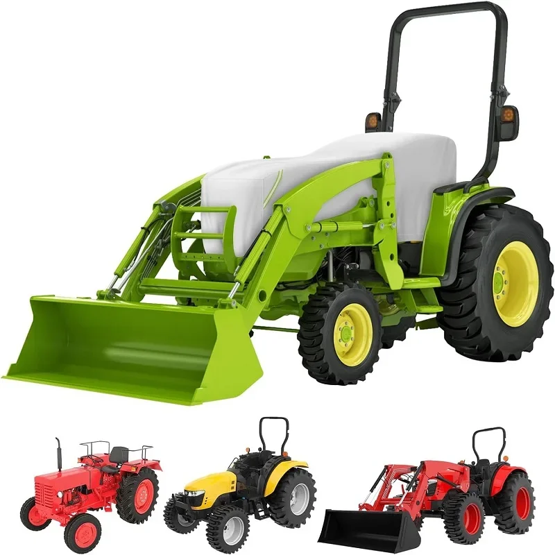 Grey Heavy Tractor Cowling Cover Waterproof Windproof Dust Cover 800D Oxford For Kubota/John Deere/Mahindra/Bobcat Tractor Cover