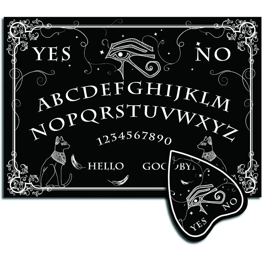 Placa de espírito de madeira placa de pêndulo placas falantes de madeira com planchette preto radiestesia adivinhação espírito caça fazendo kit