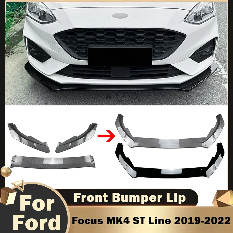 

Для Ford Focus MK4 ST Line 2019 2020 2021 2022 3X передний бампер, разделитель губ, канистры, спойлер, объемная защита, автозапчасти