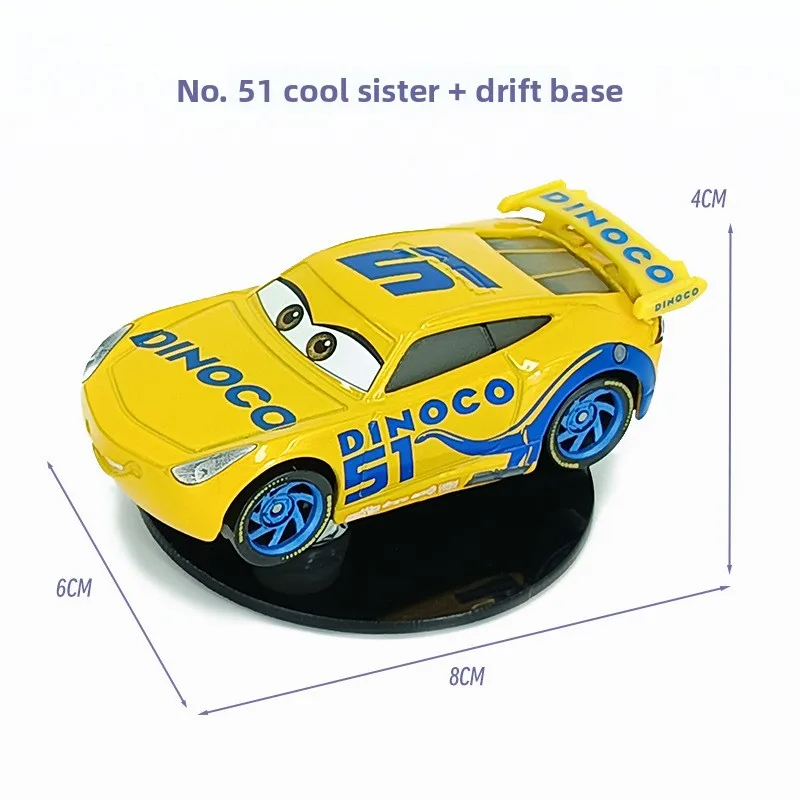 Pixar Cars 3 - Lightning McQueen Drehbares Drift-Ornament für Armaturenbrett und Mittelkonsole, Innendekoration, Spielzeug, Überraschungsgeschenk für Fahrer – Detail 9