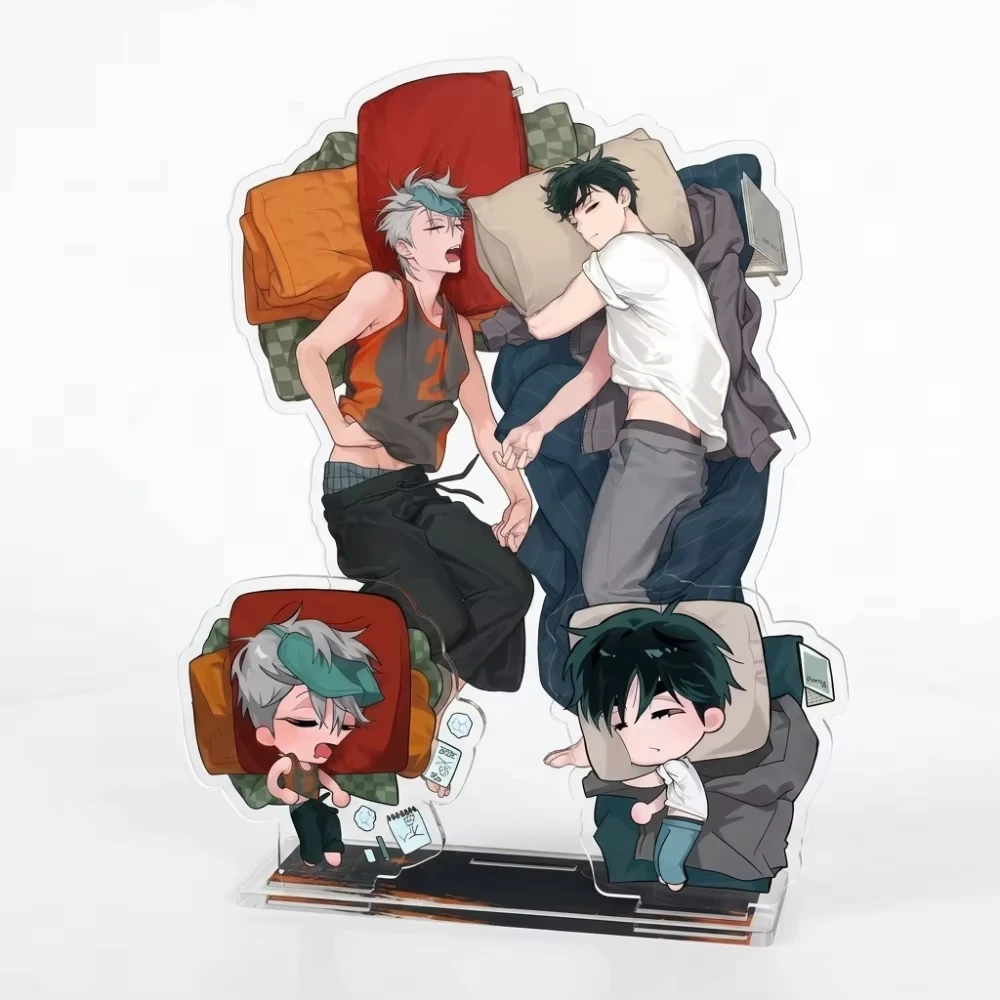 Game Alien Stage Acrylic Stand Keychain Mizi Sua Ivan Sleep Lazy Daily Style Character Anime Fan Collectible Desktop Decor