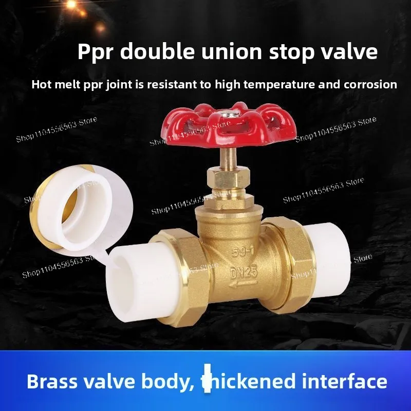 6 points PE tap water pipe valve switch accessories PPR copper stop valve double active hot melt
