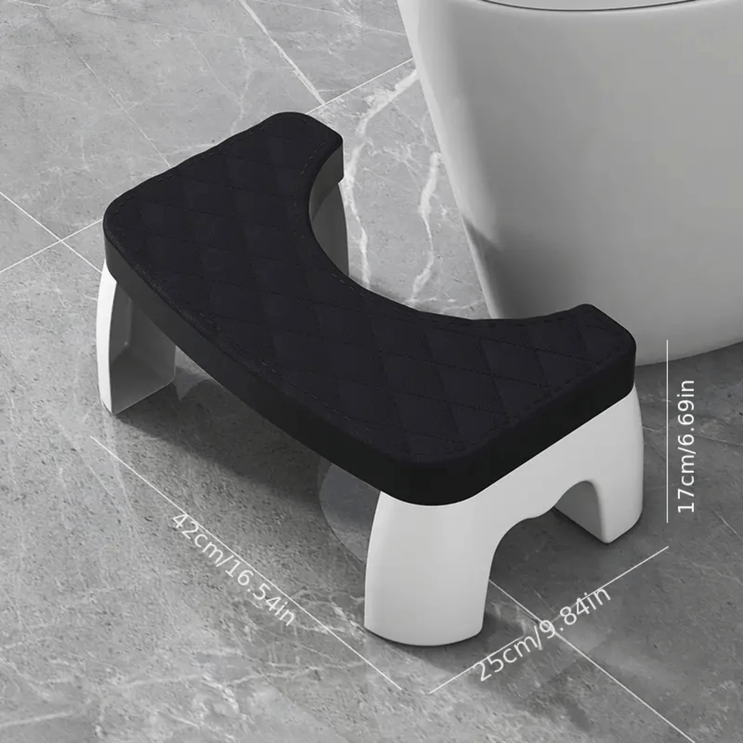

1pc Ergonomic Squatty Potty Stool - Waterproof, Adjustable, Comfortable, Space-Saving Toilet Foot Stool for Adults - Easy to Cle