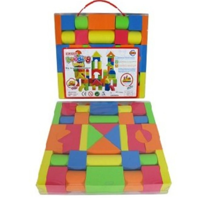 38PCS Hot Selling EVA Safe Children Building Brick Block Foam Construction Soft Toy Kid Kids Intelligence Exercise Assembled