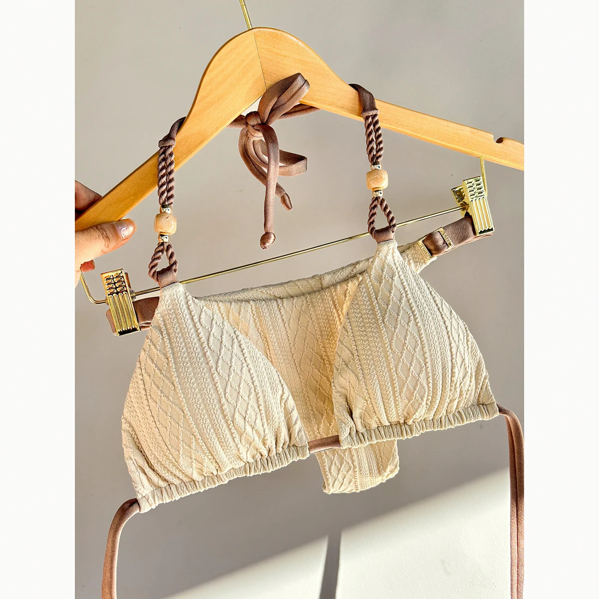 رفع البيكينيات 2026 مثير النساء ملابس السباحة الإناث الصلبة البرازيلي مجموعة البكيني Biquini ثوب السباحة لباس سباحة بحر #5