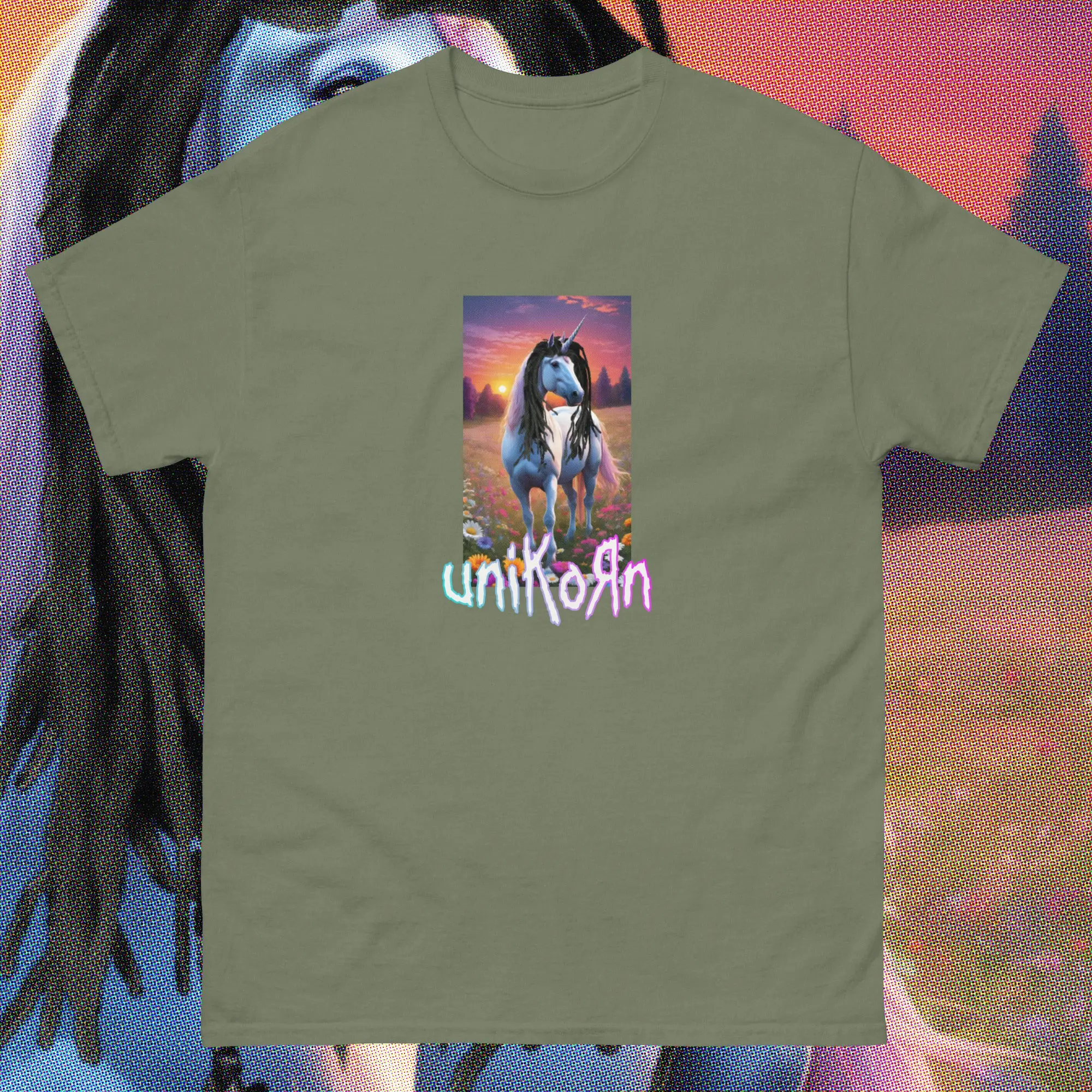 Korn Band Funny Shirt Unicorn Jonathan Davis Numetal Freak On A Leash Tee Y2K Dreadlocks Ironic Oddly Specific Unikorn Parody