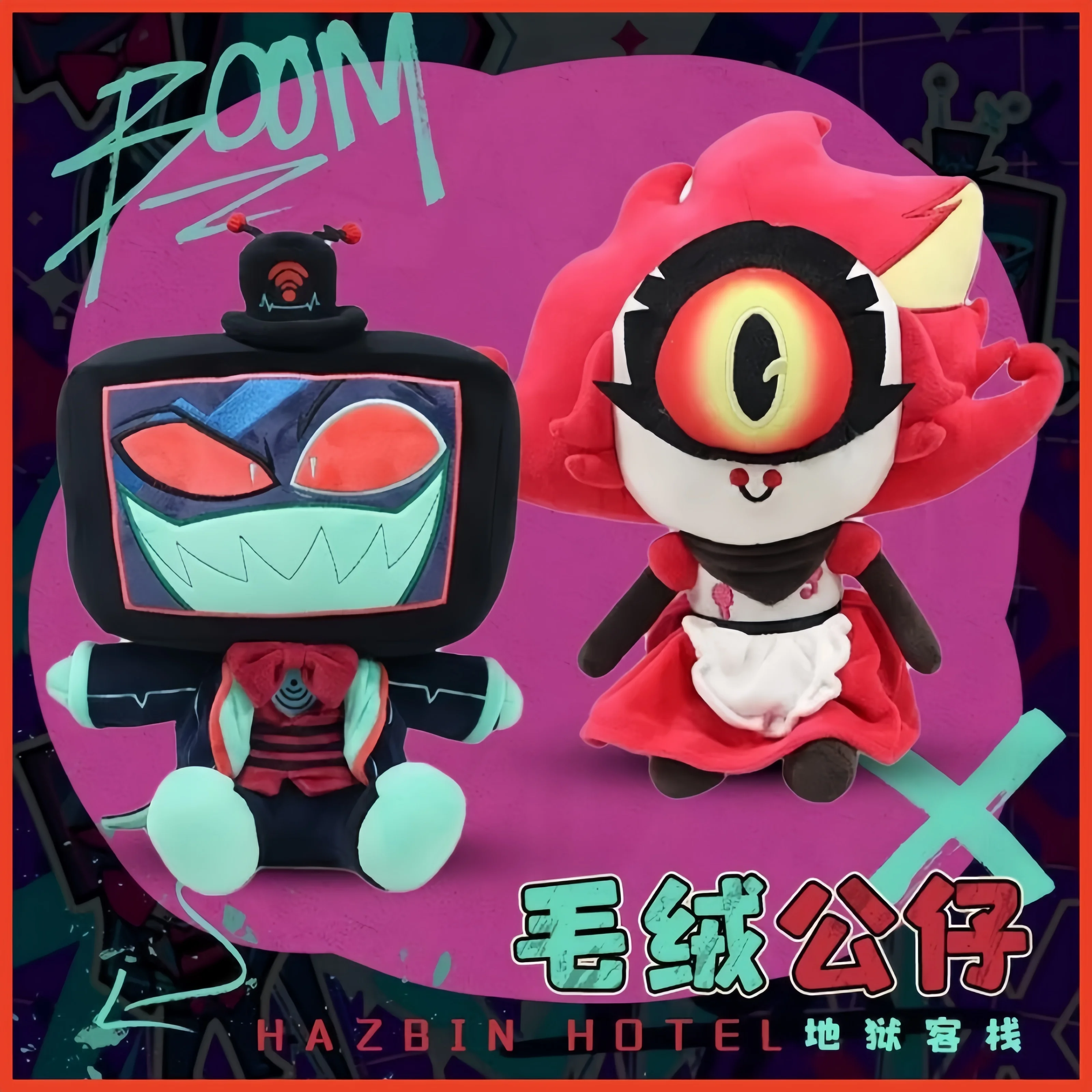 

In Stock Hazbin Hotel Vox Plush Anime Figures Dolls Cartoon Plushies Stuffed Doll Peripherials Decora Kid Toy Birthdays Gift Toy