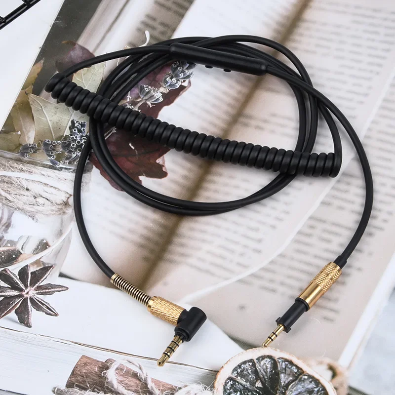 

Plug and Play High quality audio cable For AKG K450/K451/K452/K480/Q460 Headset 3.5mm to 2.5mm plug with microphone spring wire，