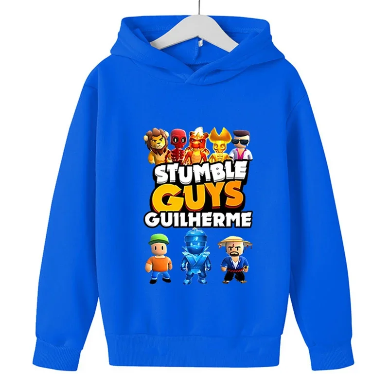 Interest Anime Stumble Guys Children Hoodies Boys Girls 3-12 Years Tops Sweatshirt Leisure Coat Sports Spring Autumn Clothing