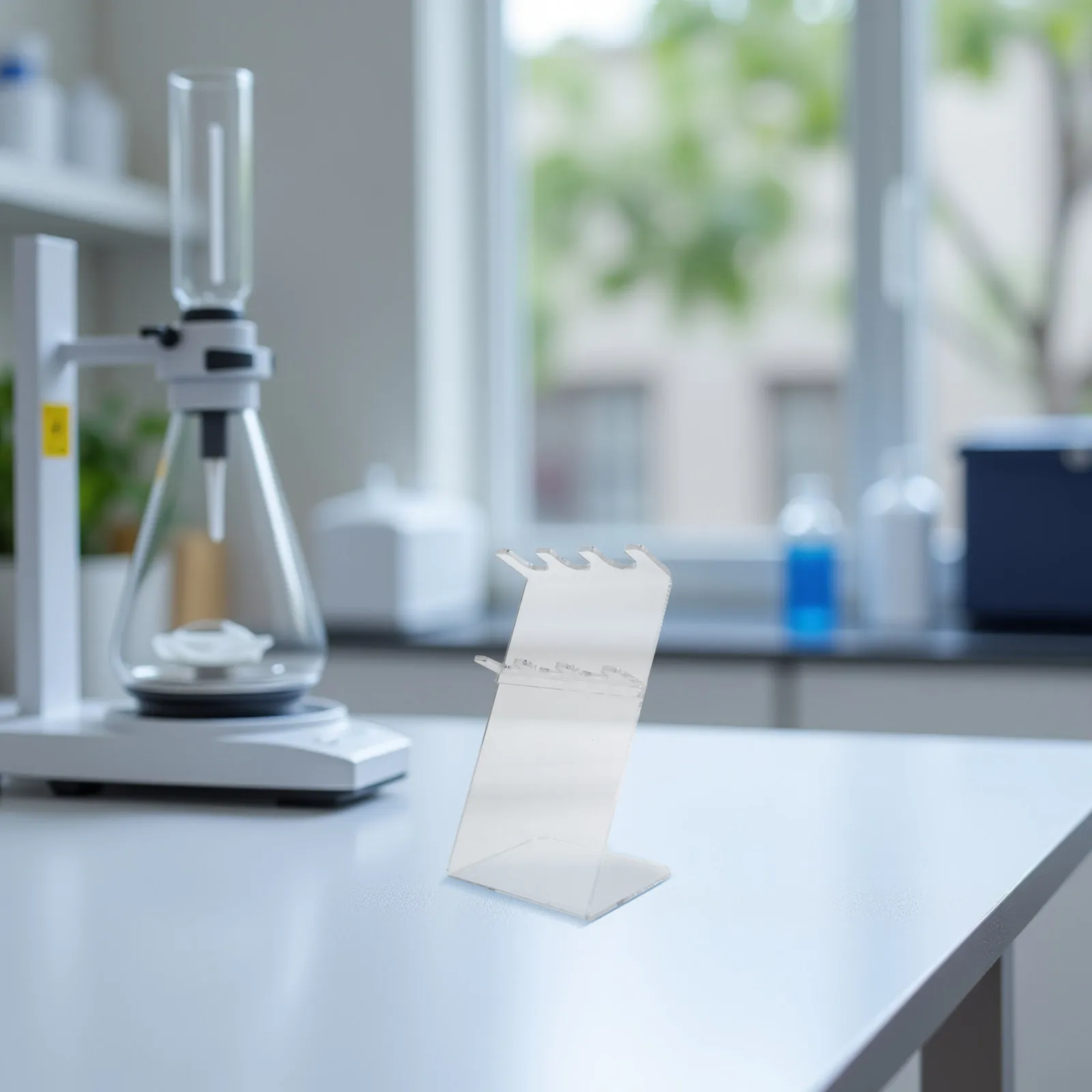 3連ガラス製ピペットスタンド、実験台用オーガナイザー、科学研究用ラボ収納ホルダー、ピペットラック、ガラス製バスケット