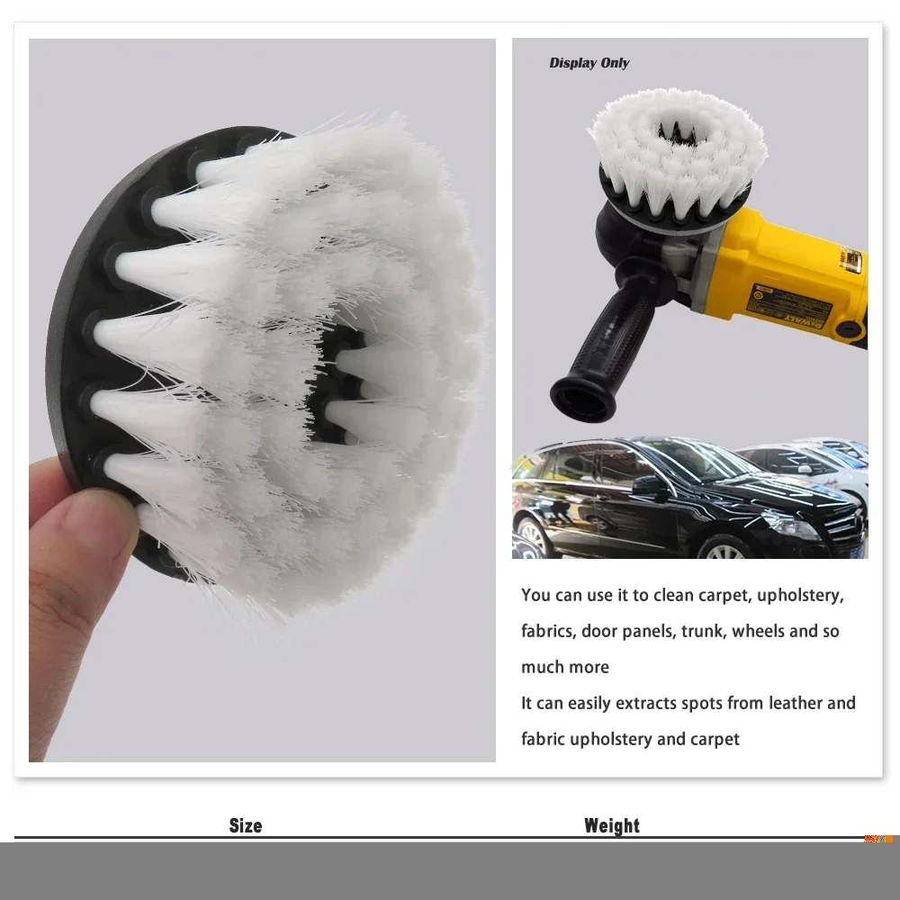 6\'\' Hollow Power Scrub Clean Drill Brush For Leather Plastic Wooden Furniture Bathroom Car Interiors Cleaning Tools