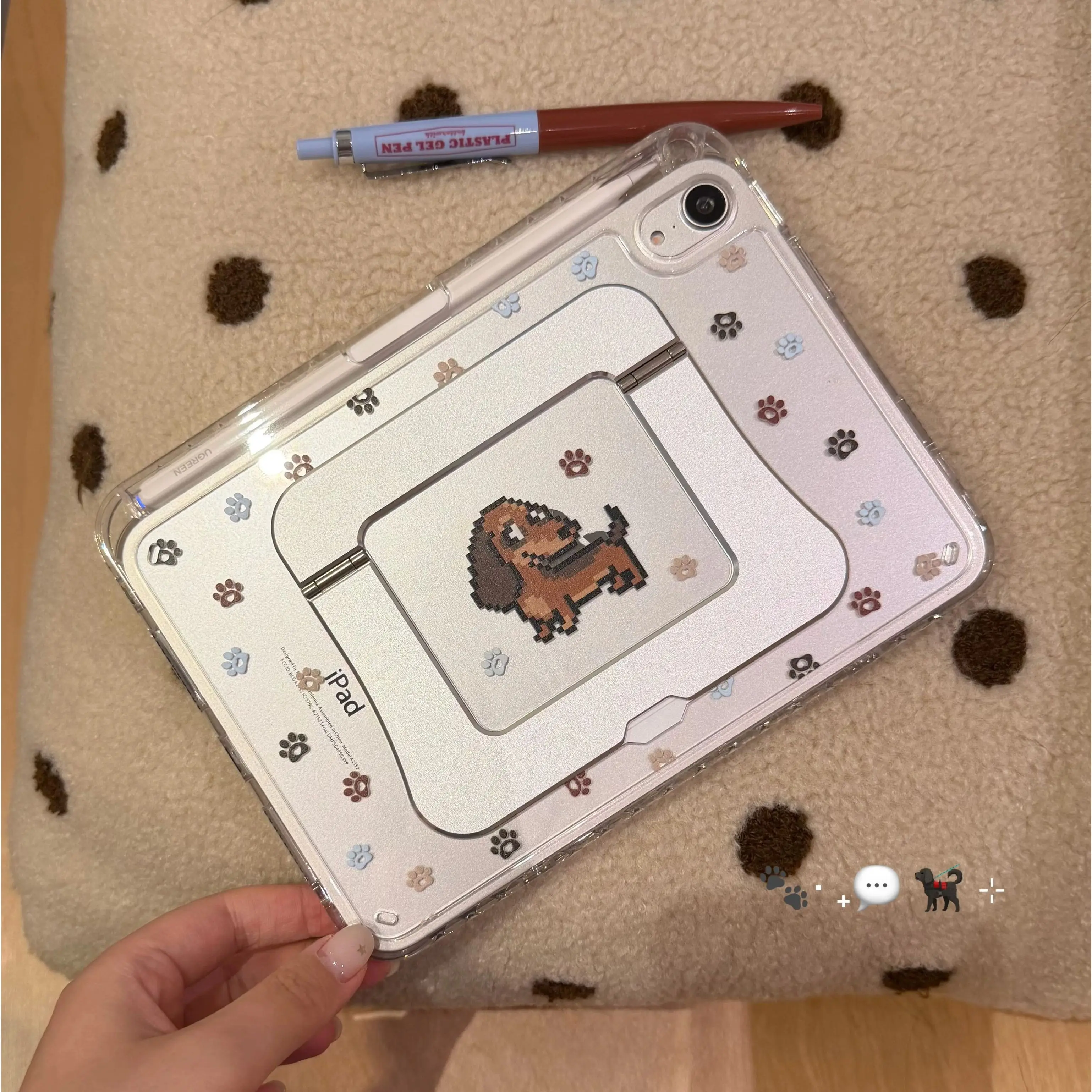 bPuppy For IPad 10/11/12th Air 4/5 8 Mini 6/7 Pro11 13 Acrylic Shockproof Stand Case Multi-Angle Transparent Clear Cover