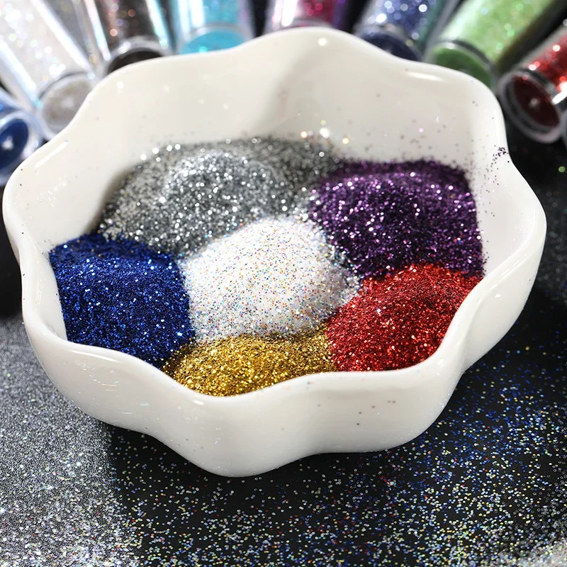 10pcs Nail Glitter Mix Colors Fine Powder Dust UV Gel Polish Acrylic Hand-made Powder 5g/tube Body Paint Glitter UV Gel Decor