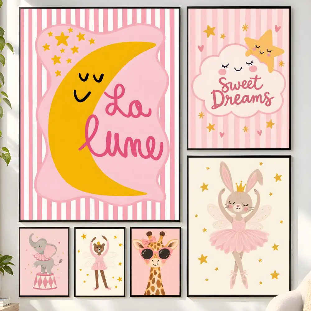 Pastel Fairytale Circus Dream Collection Poster Matte Wall Peel And Stick Decor Bedroom Living Room Office Dorm Home