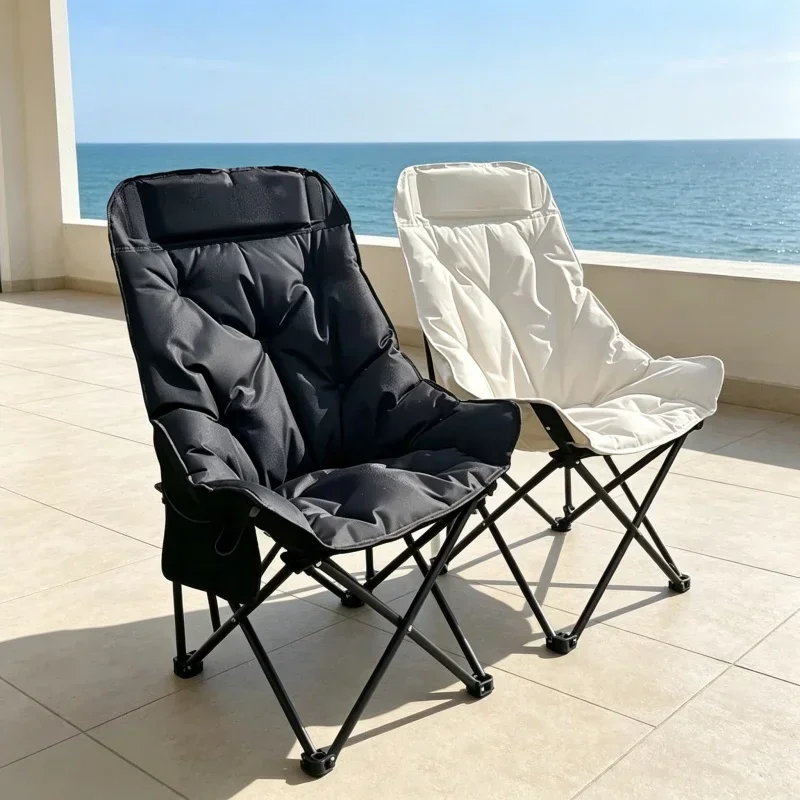 Outdoor Folding Chair Moon Chair High Back Portable Outdoor Foldable Chair Camping Fishing Chair Breathable Picnic Stool Pratica  Factory Direct Wholesale, Affordable Bulk Price Cost-effective Bulk Price