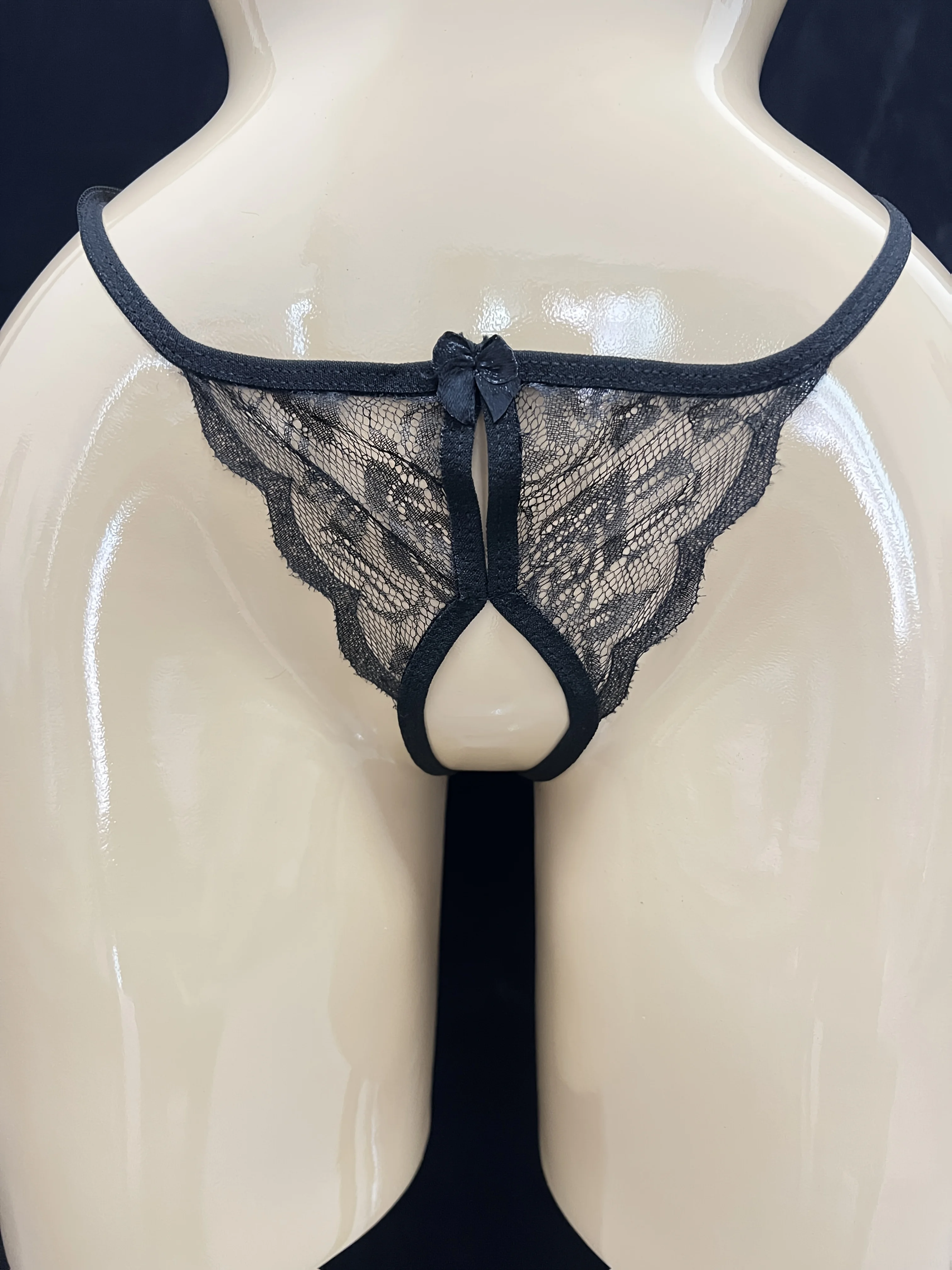 

Hot Temptation, Sexy Lace, Sexy Underwear, Bow, Split T Pants, Women's Underwear