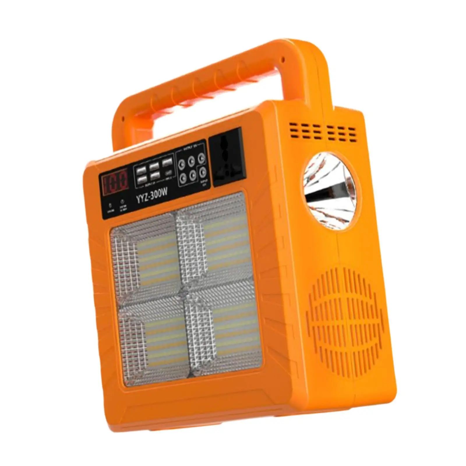 Portable Power Station 300W Versatile Compact Built in Light Backup Power Bank Generator for Park Travel Outdoor Activities RV