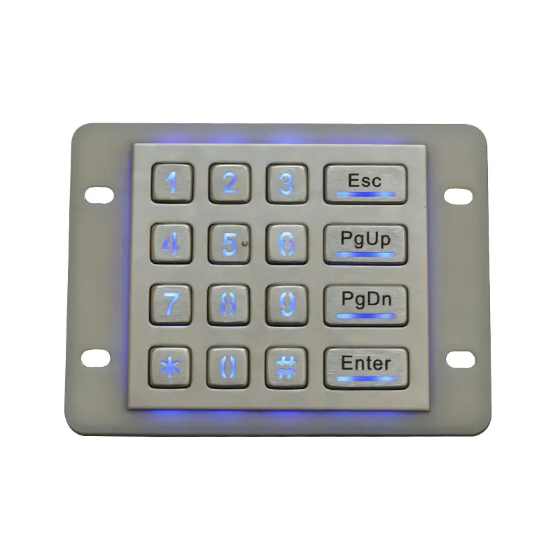 

IP68 Kiosk Metal Industrial Keypads Waterproof Metal Stainless Steel Backlit Numeric Metal Keypad