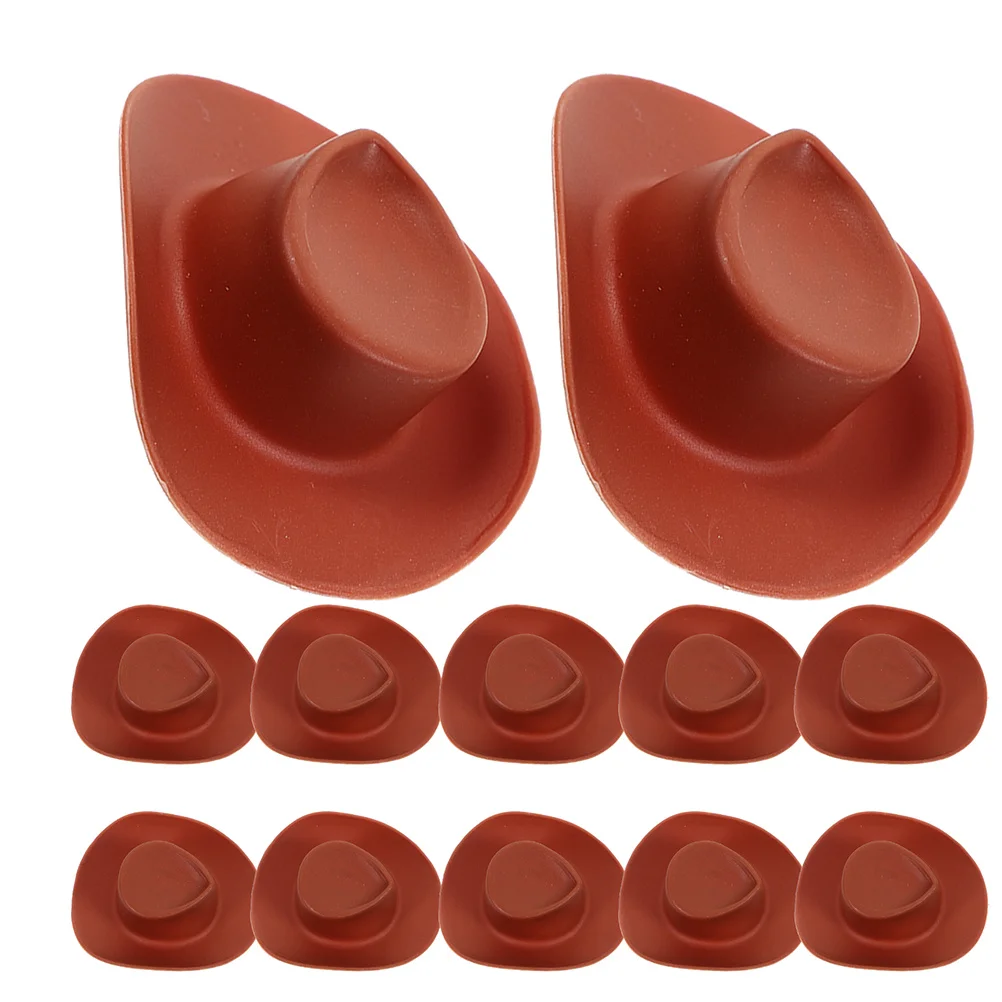 60 قطعة قبعات رعاة البقر الغربية الصغيرة براعة رائعة زينة الحفلات إكسسوارات ذاتية الصنع قبعات صغيرة لطيفة للصياغة #1