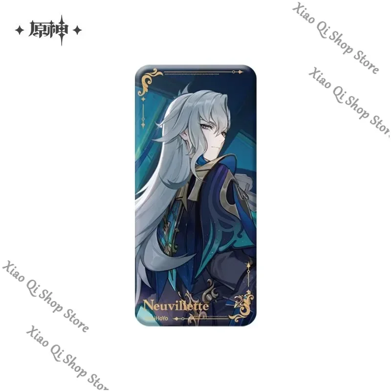 شارة صفيح مربعة أصلية من Genshin Impact Neuvillette ذات عنصر رباعي كرتوني عالي المظهر #3