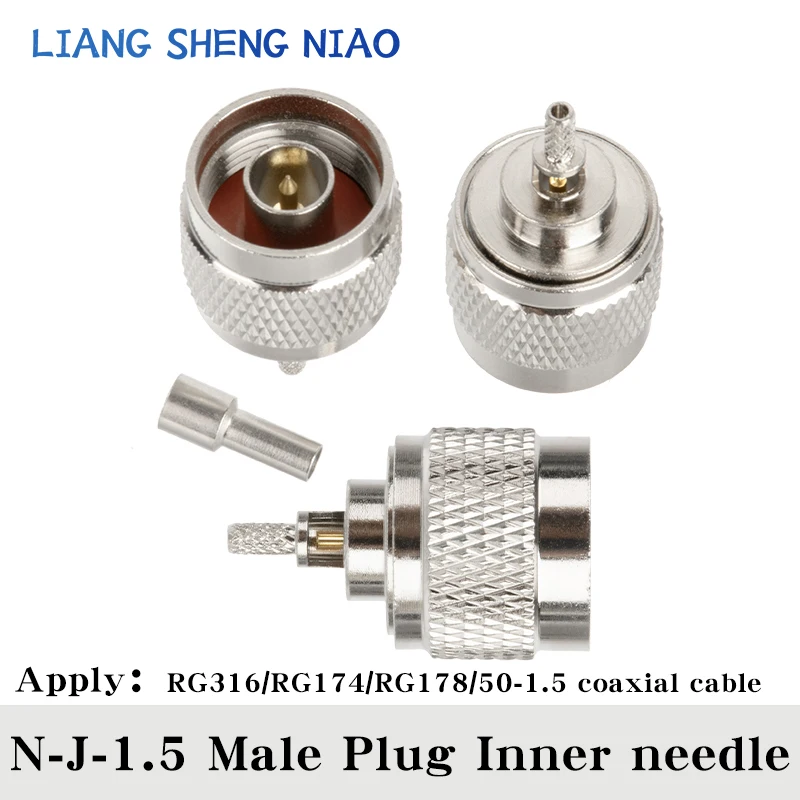 Plugue de cabo coaxial macho e fêmea, N Feeder Joint, BNC RG58, BNC RG316, SMA-J-1.5, UHF RF Line, 50-1.5 Series, 10Pcs