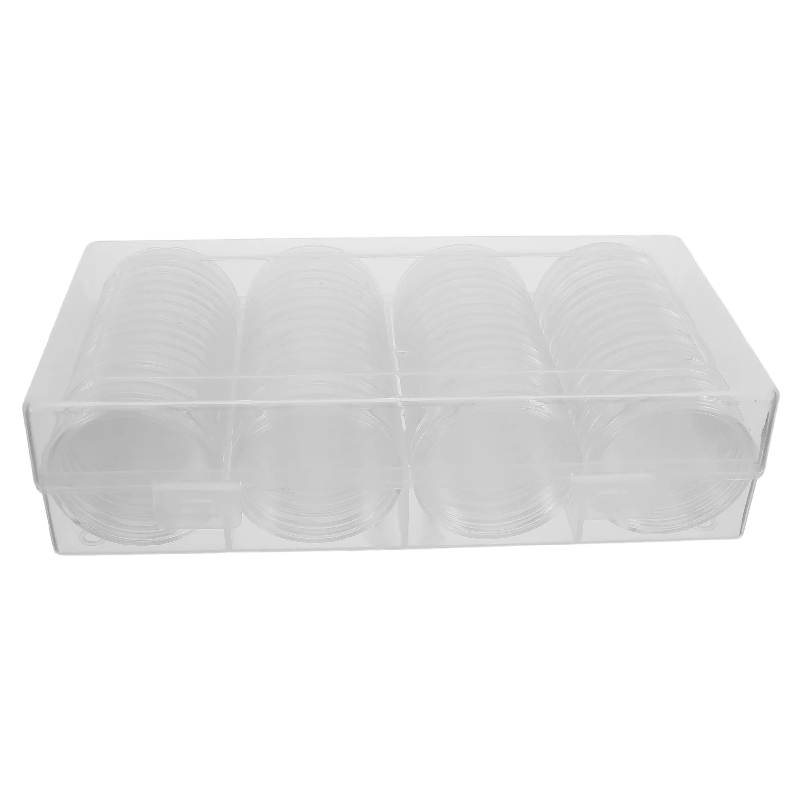 

Modern Design Coin Storage Holder Closure Display Box for Numismatics Protection and Organization Silver Tone