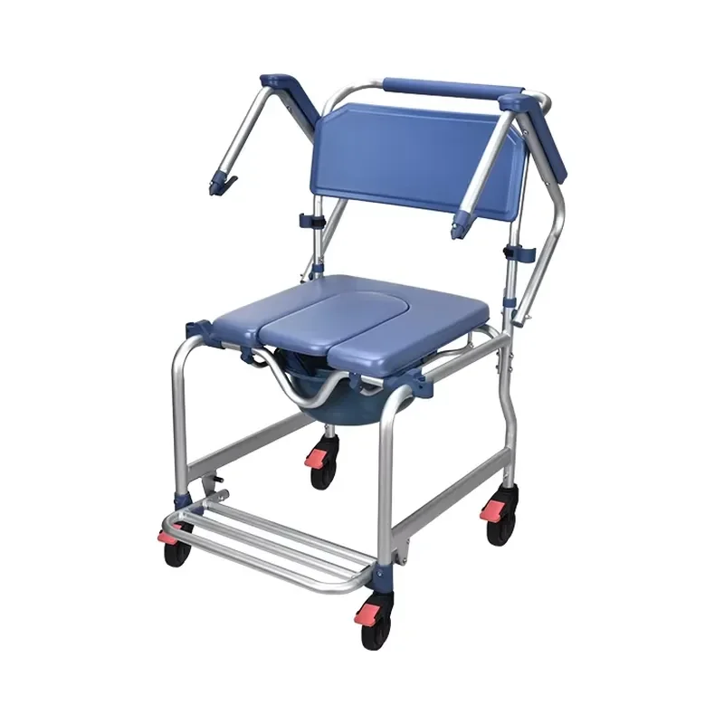 for Toilet Chair Wheelchair Shower Chair for Elderly Care Hospital Rehabilitation Equipment