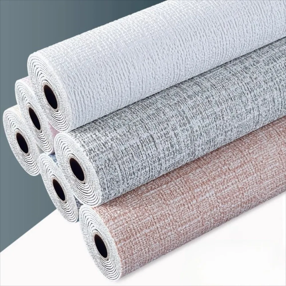 

3D Linen Texture Bedroom Wallpaper Self-Adhesive Mold-proof Foam Wall Panel Removable Moisture-proof Renovation Wall Stickers