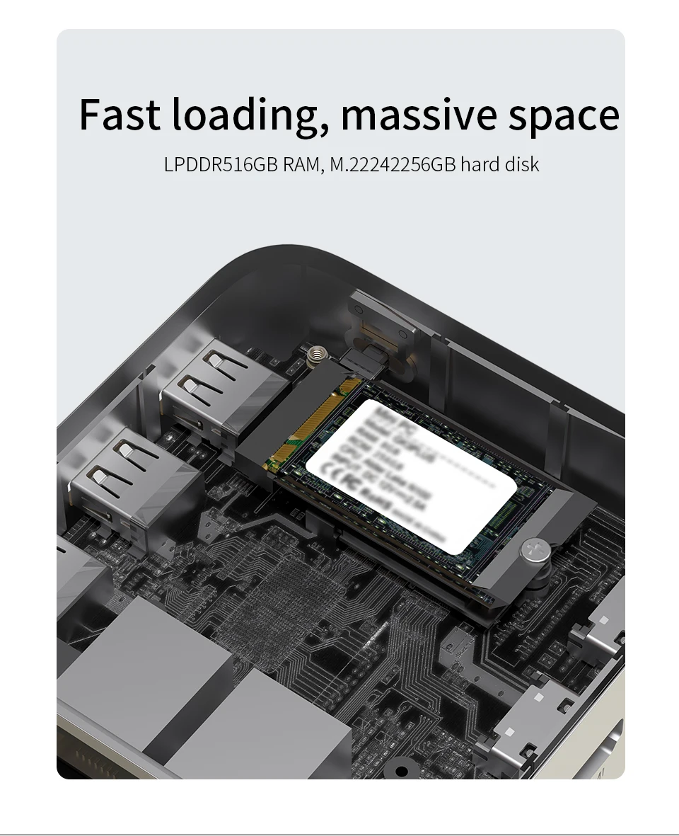 T8 plus Twin Lake N150 Mini PC Windows 11 pro 4800MHz DDR5 8GB/16GB 512GB SSD WiFi5 BT4.2 Komputer biurowy o kieszonkowym rozmiarze