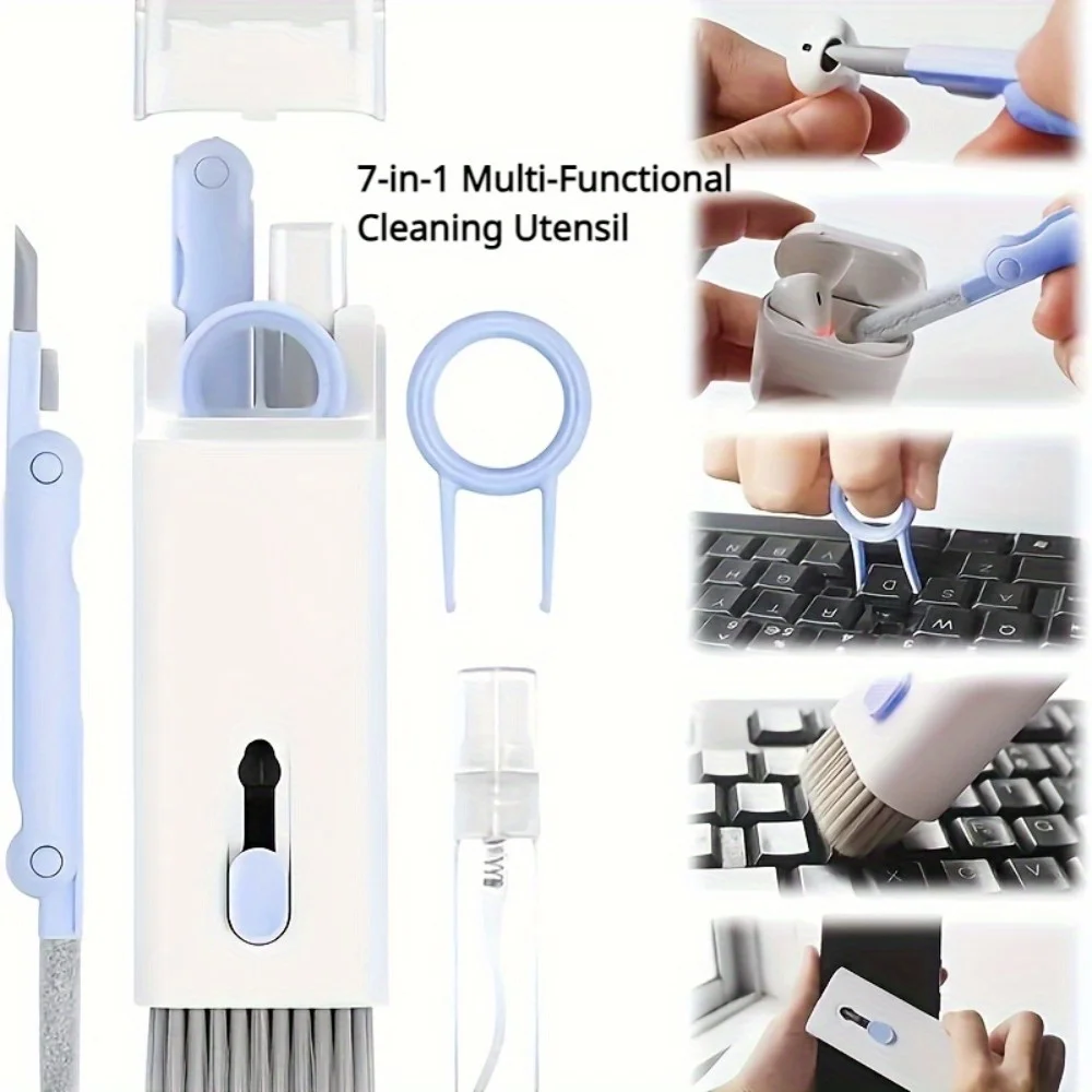 7 in 1 Computer Keyboard Cleaner Brush Kit Earphone Cleaning Pen For Headset Keyboard Cleaning Tools Cleaner Keycap Puller Kit